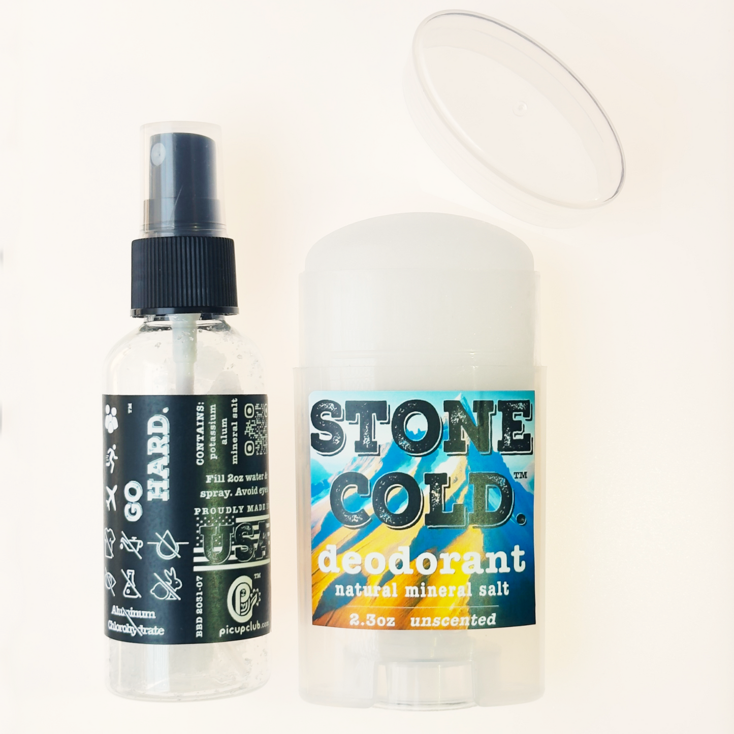 Stone Cold. Natural Deodorant & Body Spray Duo
