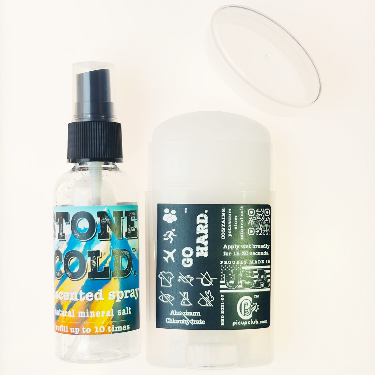 Stone Cold. Natural Deodorant & Body Spray Duo